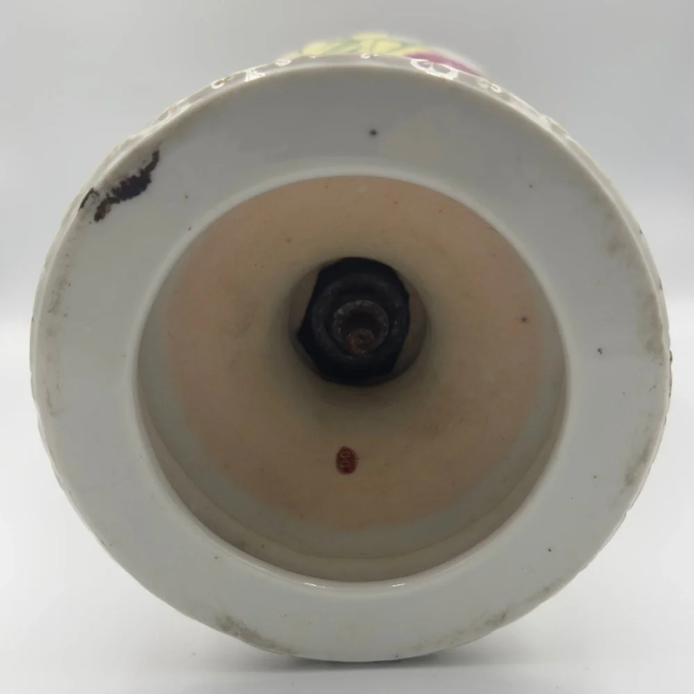 Vintage Amphora Shaped Nippon Style Porcelain Vase Hand-painted Moriage.